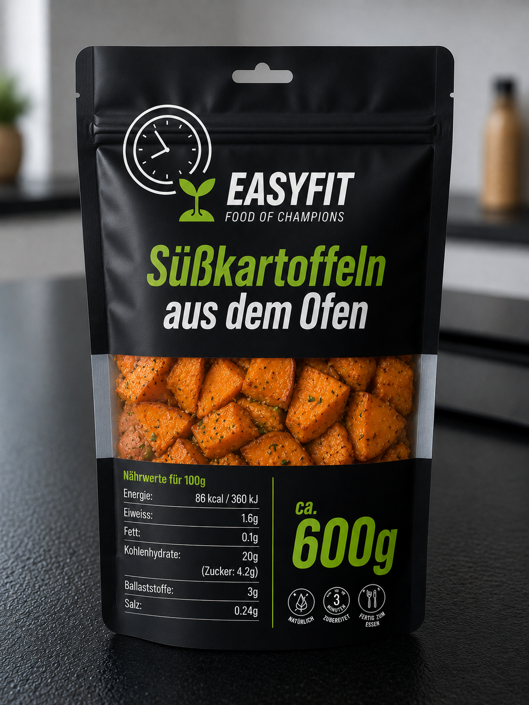 Schweinefleisch gewürfelt, gebraten